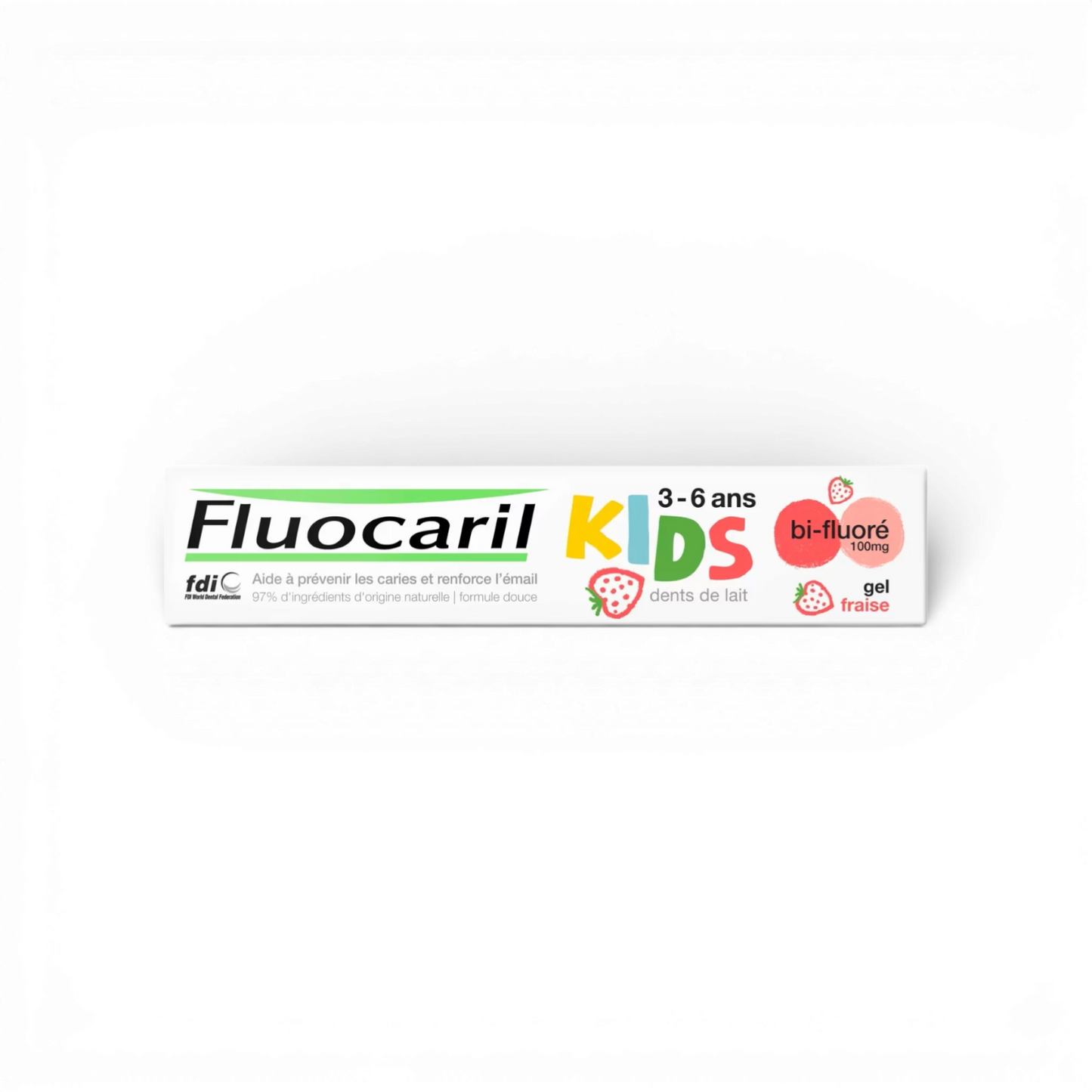 Fluocaril Kids Bi-Fluoré Strawberry Gel Toothpaste 3–6 Years – 100mg