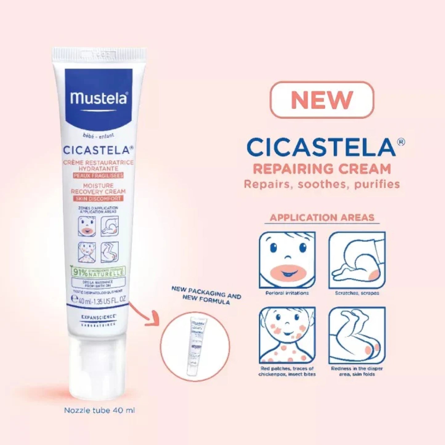 Mustela Cicastela Moisture Recovery Cream – 40ml