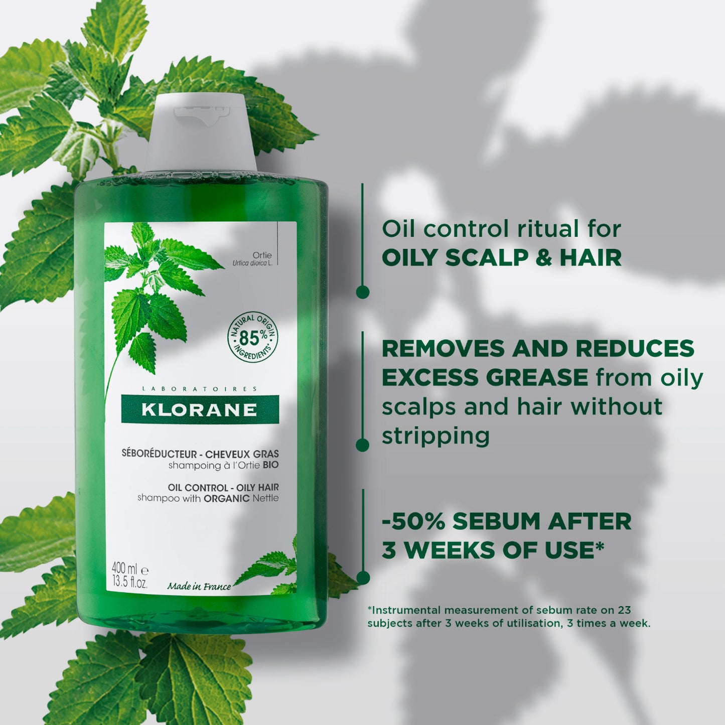 Klorane Oil Control Shampoo With Organic Nettle