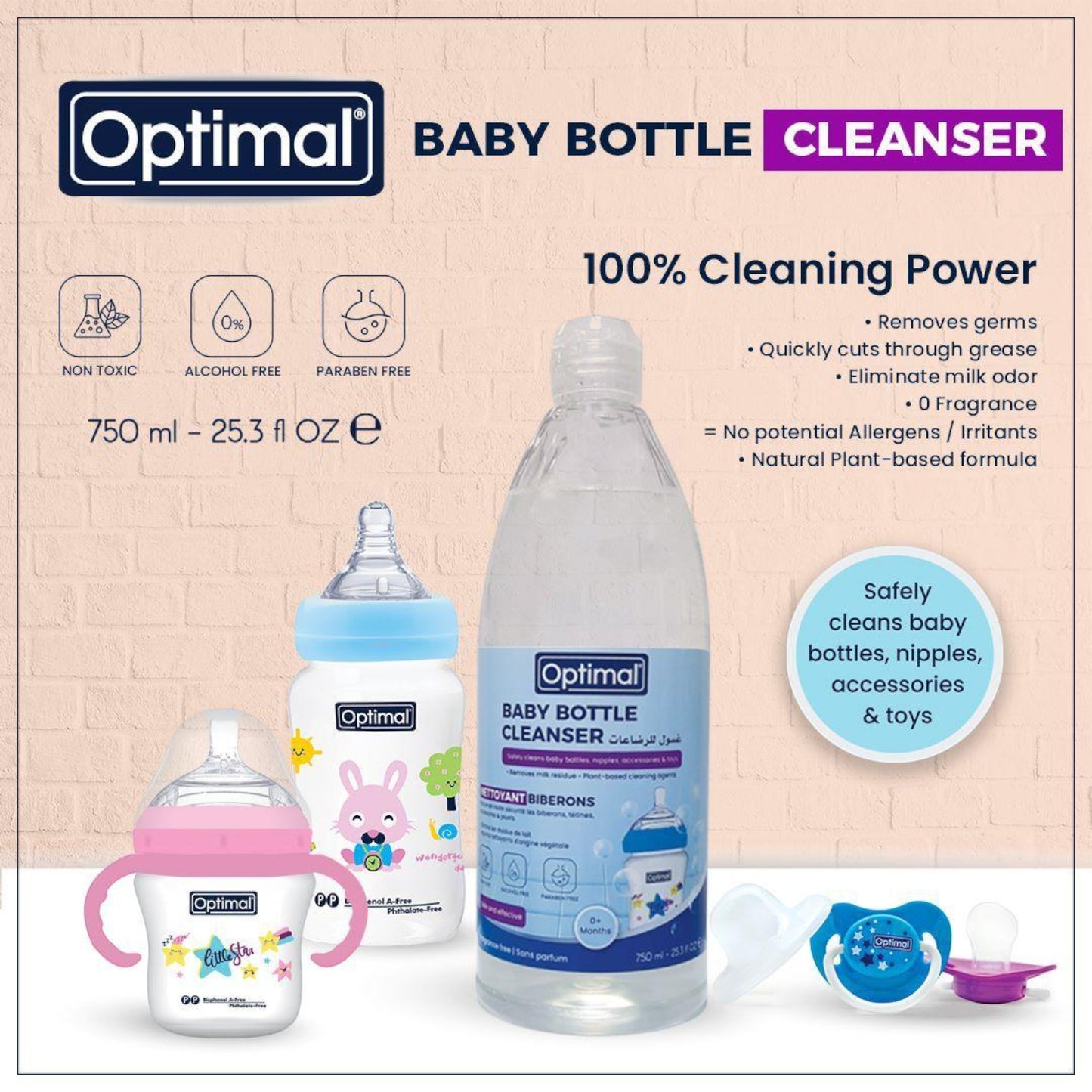 Optimal Baby Bottle Cleanser – 750ml