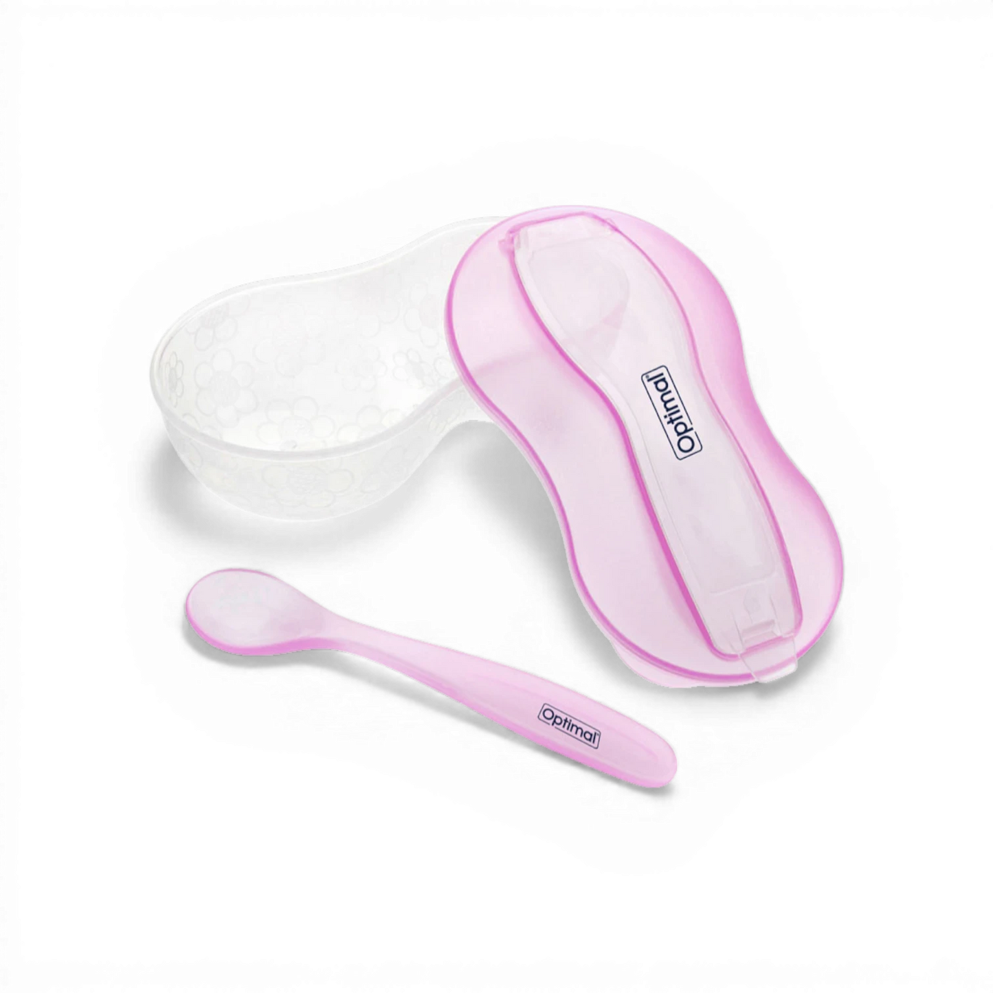 Optimal Grinding Feeding Bowl with Spoon – 4+ Months - Blue or Pink
