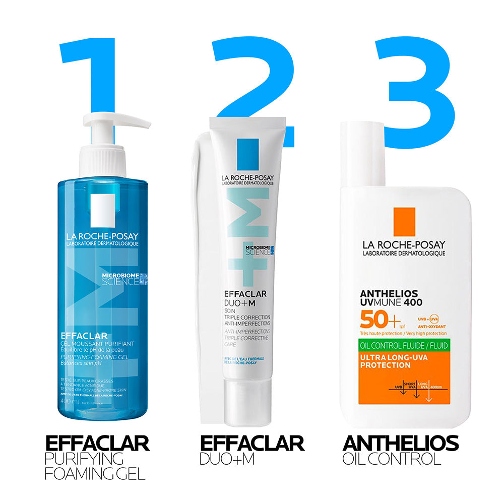 La Roche-Posay Effaclar Foaming Cleansing Gel for Oily & Acne-Prone Skin 400ml & 200ml