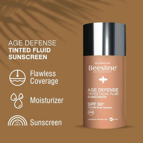 Beesline Age Defense Tinted Facial Fluid Sunscreen - 50ml