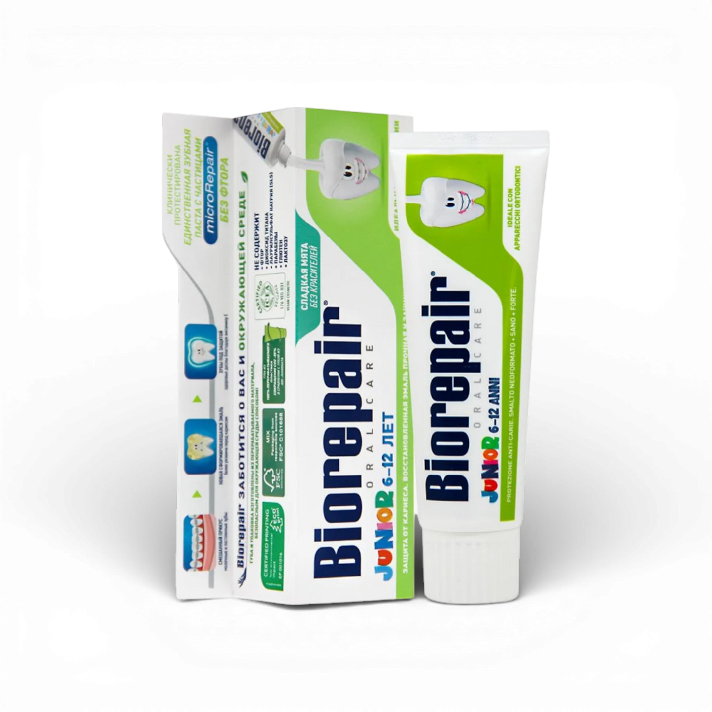 Biorepair Junior Toothpaste 6–12 Years (Delicate Mint) – 75ml