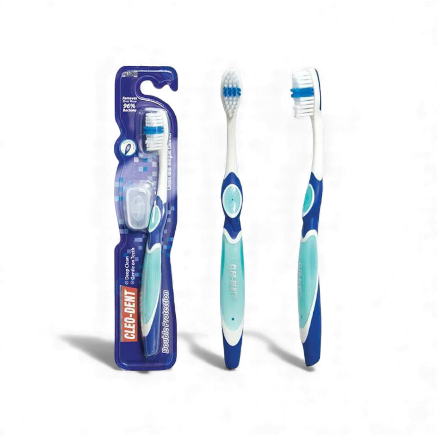Cleo-Dent Medium Double Protection Toothbrush – Medium