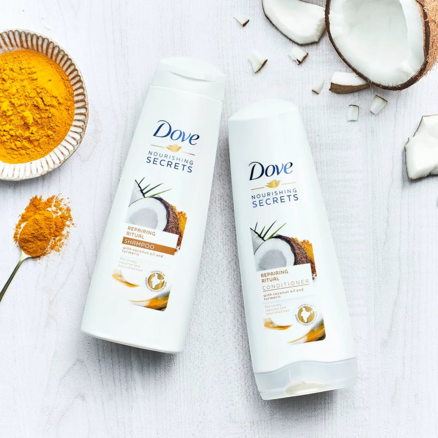 Dove Repairing Ritual Shampoo with Coconut Oil and Turmeric – 400ml
