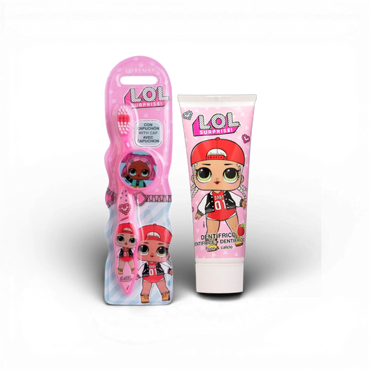 L.O.L Surprise! Kids Toothpaste (Fluoride & Calcium) + Toothbrush Set – 50ml