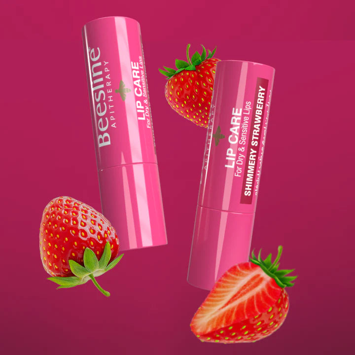 Beesline Lip Care Shimmery Strawberry - 4g