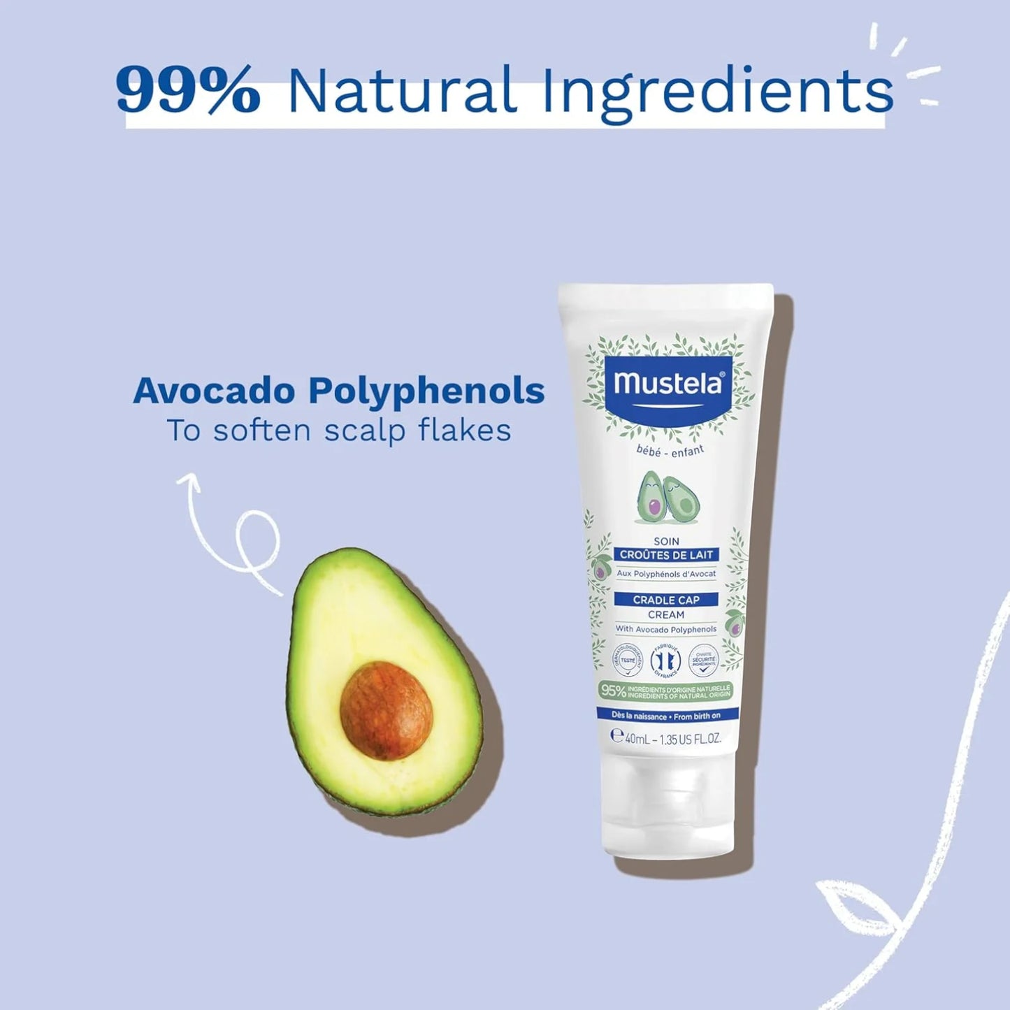 Mustela Cradle Cap Cream – 40ml