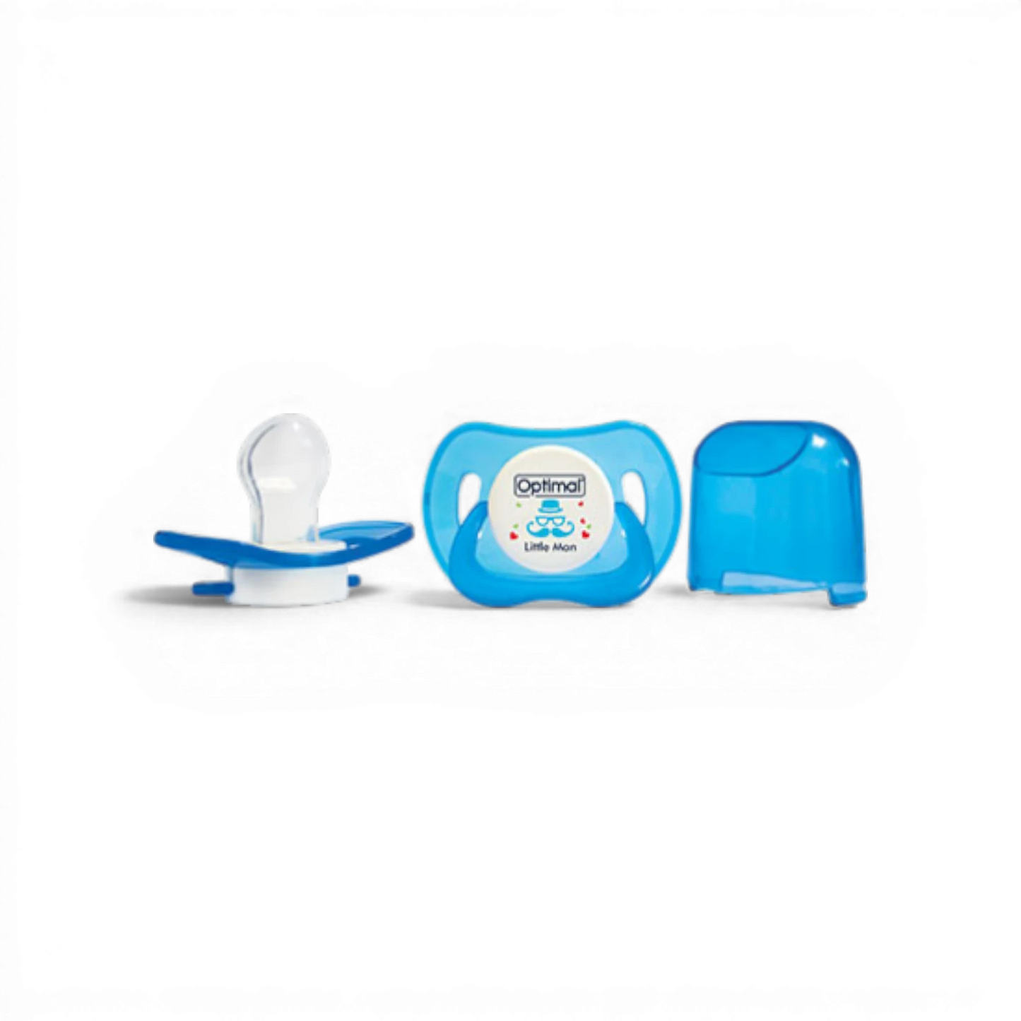 Optimal Baby Silicone Pacifier – Round Shape – 6+ Months – Blue or Pink