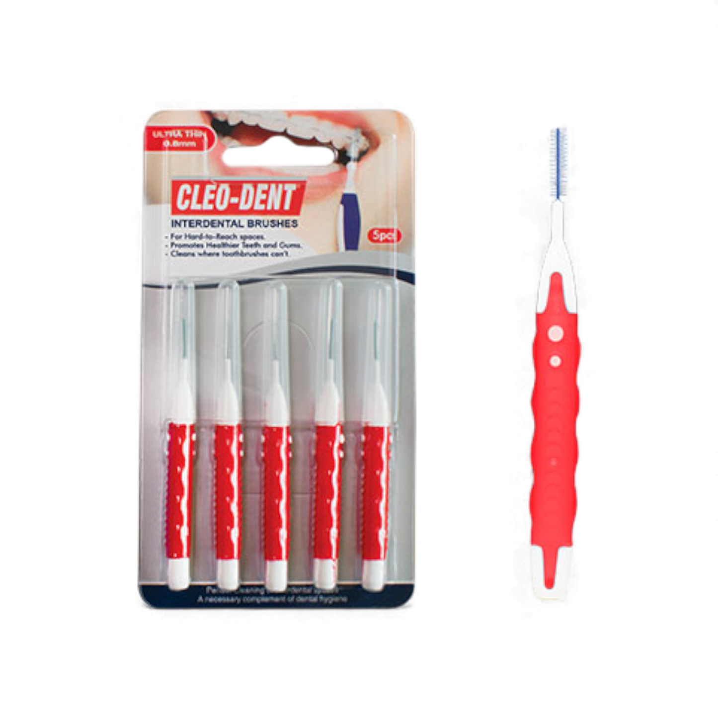Cleo-Dent Interdental Brush (0.8 mm) – 5 pcs