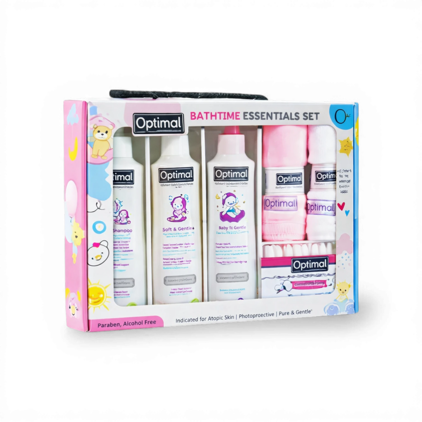 Optimal Baby Bathtime Essentials Set – Blue or Pink