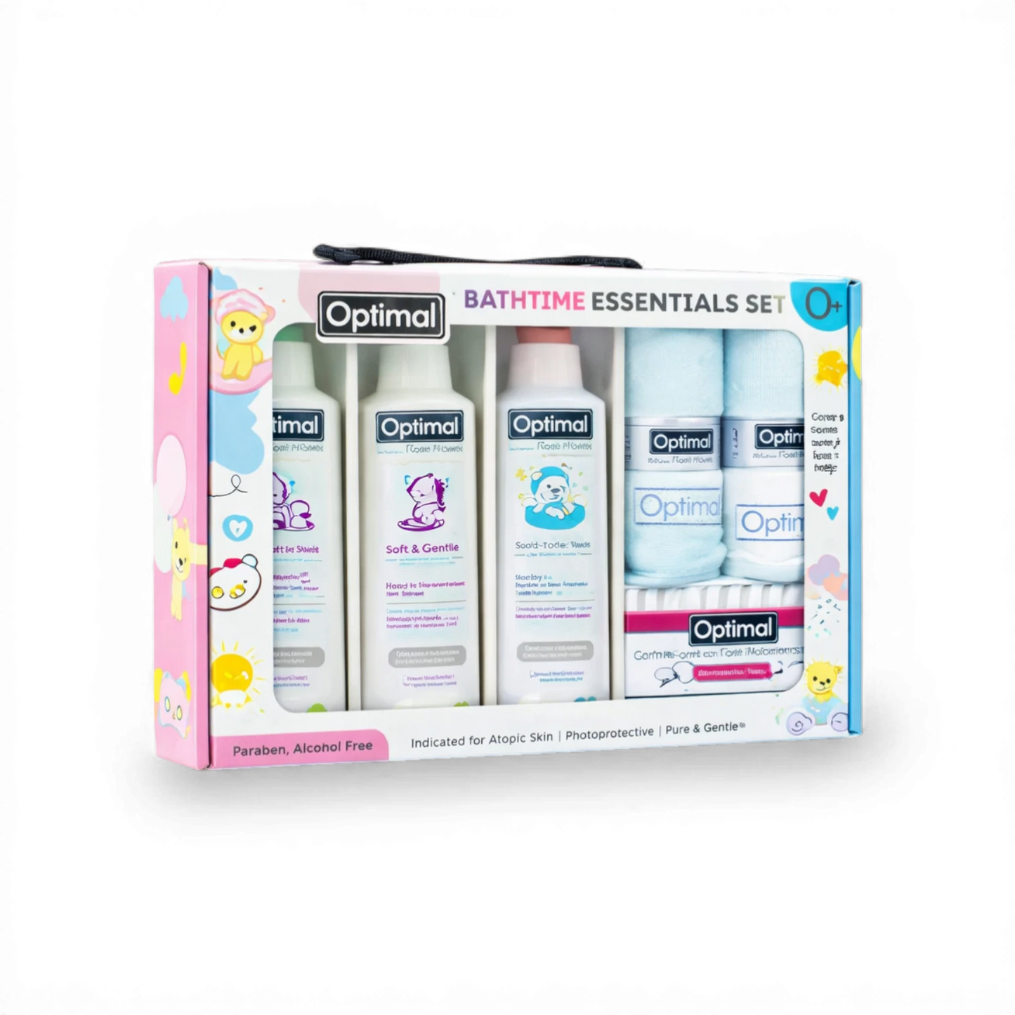 Optimal Baby Bathtime Essentials Set – Blue or Pink