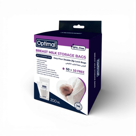 Optimal Breast Milk Storage Bags - 200 ML (50 + 10 Free)