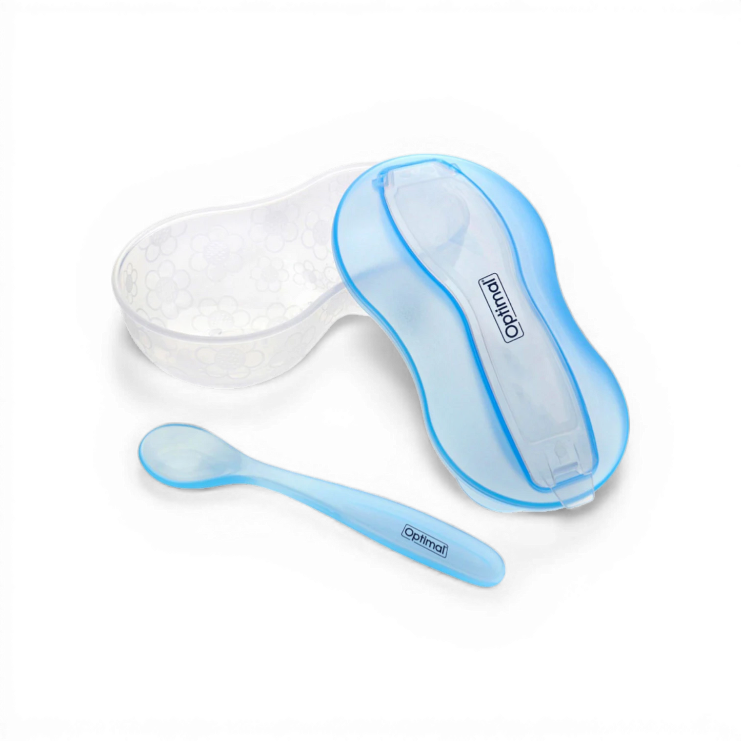 Optimal Grinding Feeding Bowl with Spoon – 4+ Months - Blue or Pink