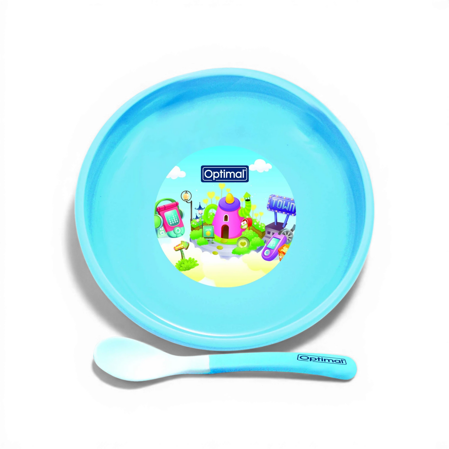 Optimal Non-Slip Feeding Dish Set – 4+ Months – 3 colors