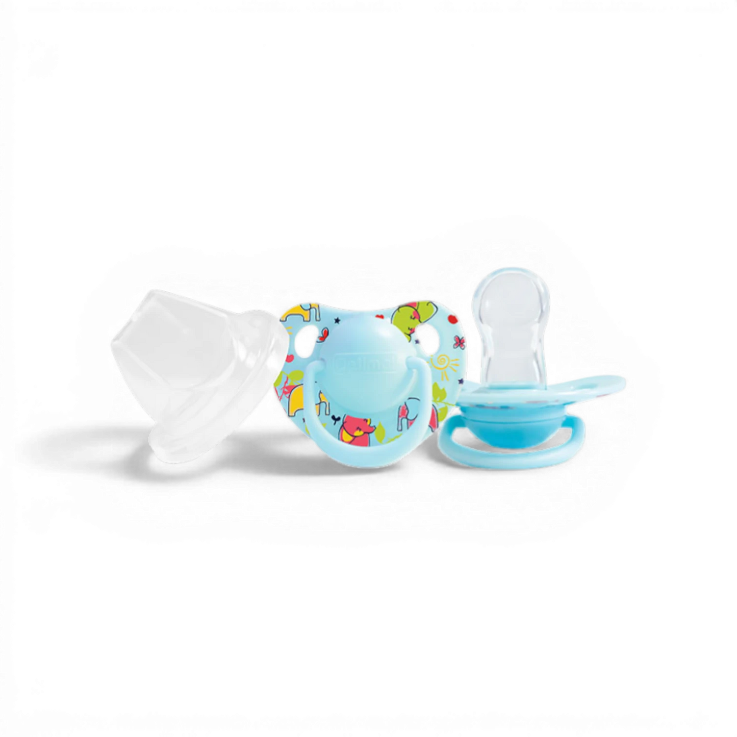 Optimal Orthodontic Silicone Pacifier Printed – 0+ Months – Blue or Pink
