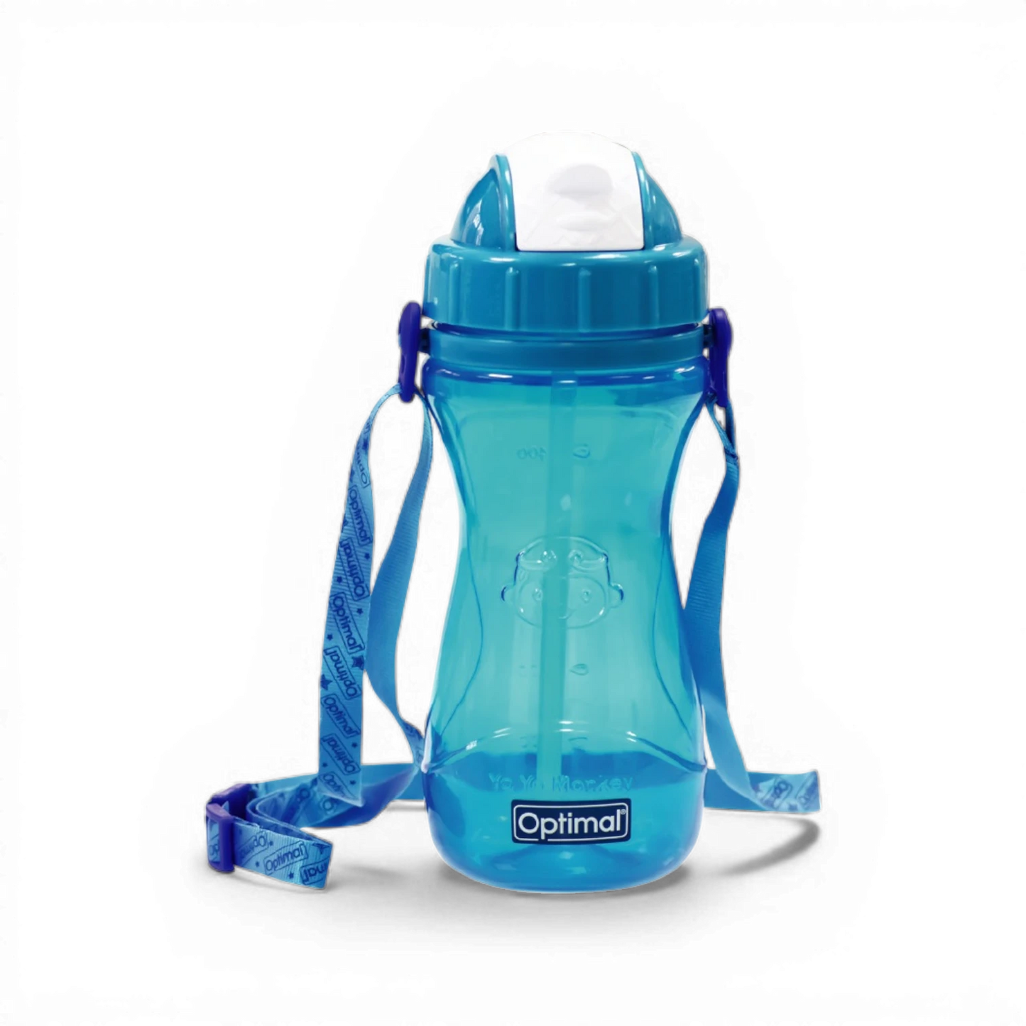 Optimal P.P. Silicone Straw Bottle – 500 ml (12+ Months) – Blue