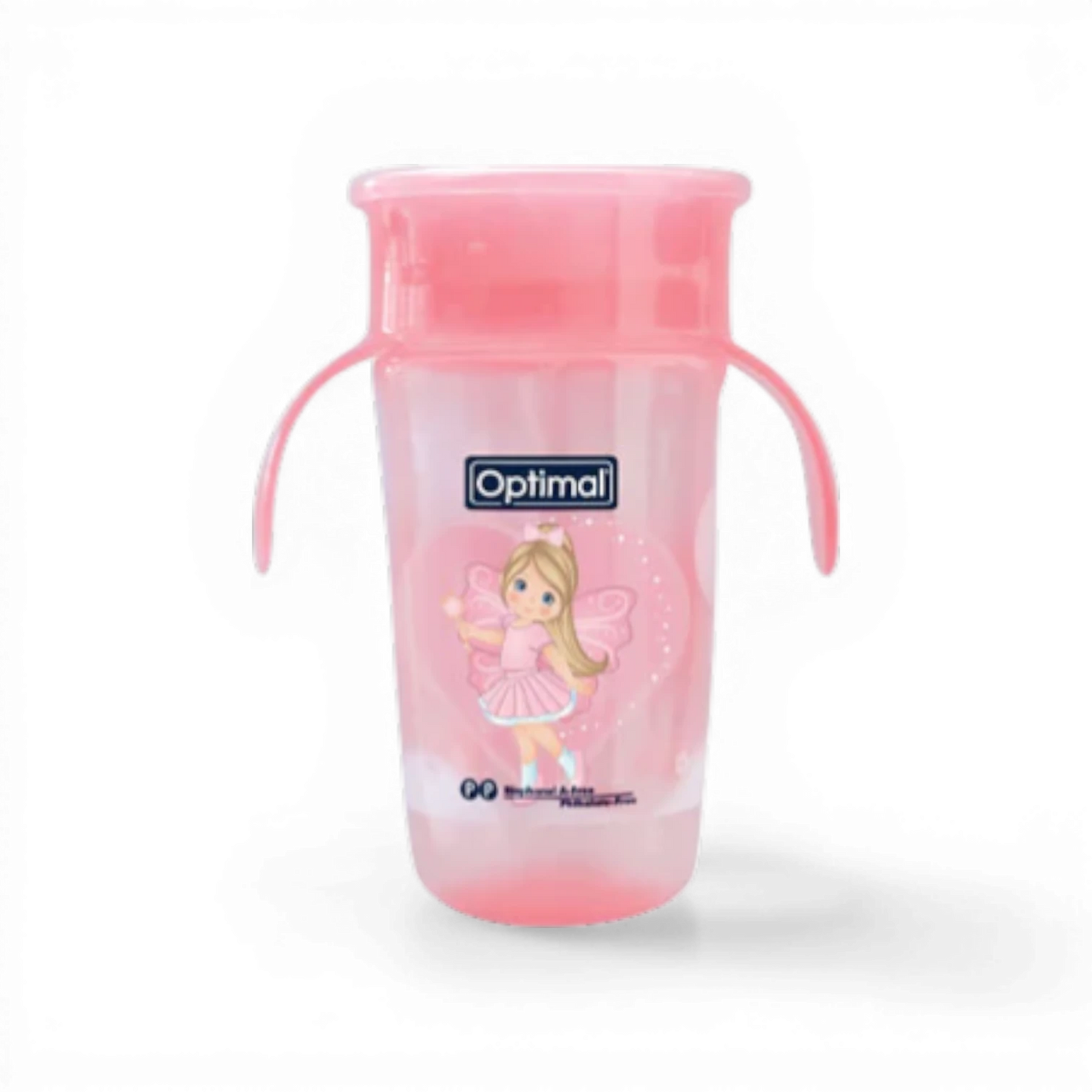 Optimal P.P. Baby Trainer Cup with Handle – 320 ml (9+ Months) – Blue or Pink