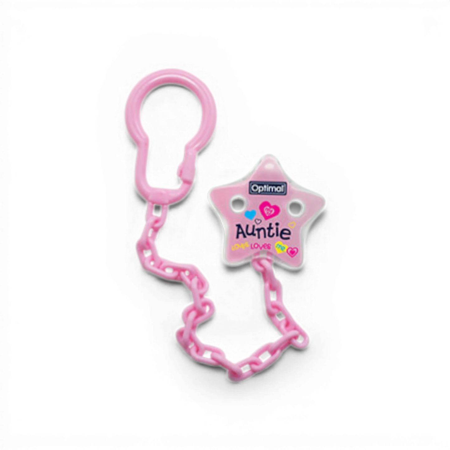 Optimal Pacifier Holder Clip – 0+ Months – Star Design (3 Colors)