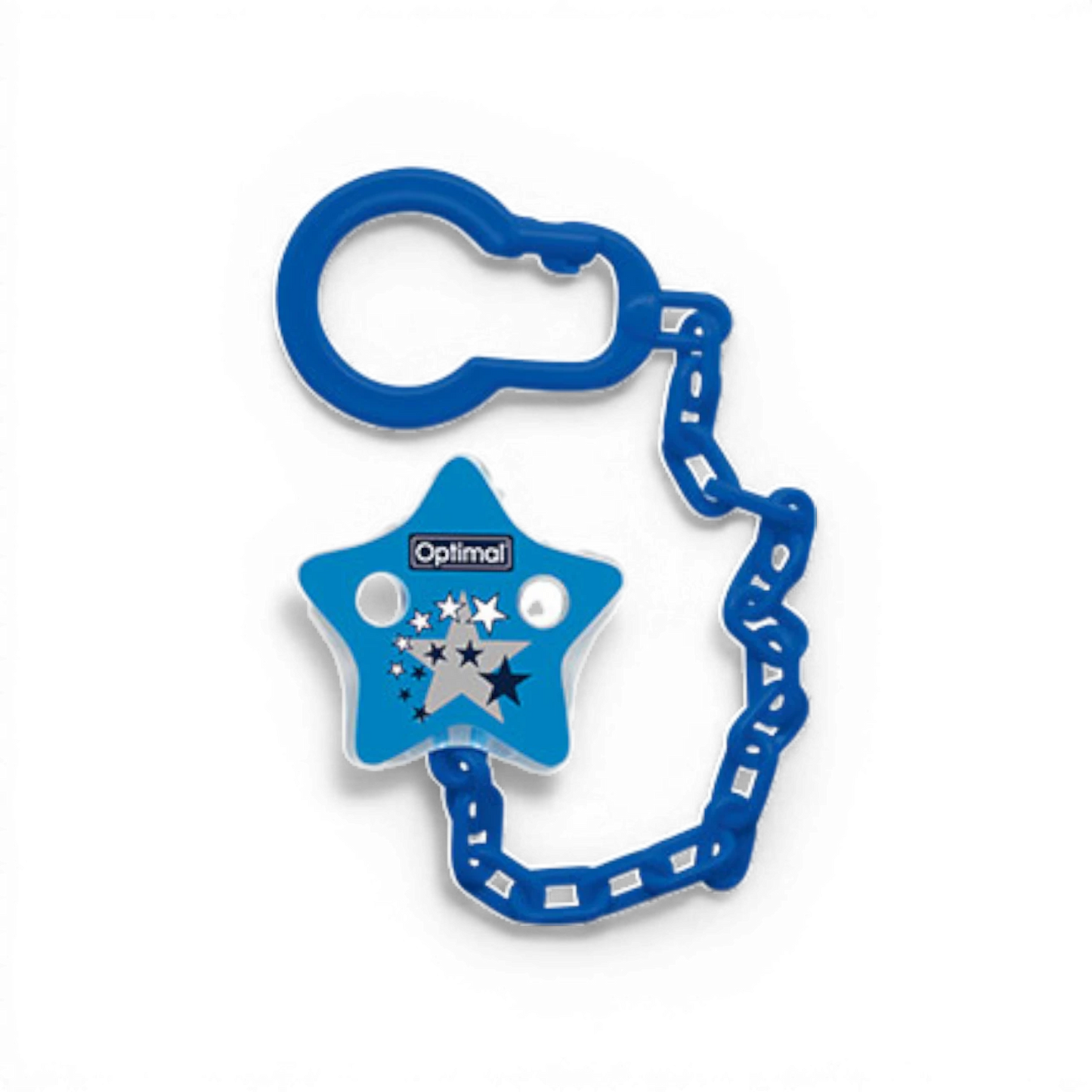 Optimal Pacifier Holder Clip – 0+ Months – Star Design (3 Colors)