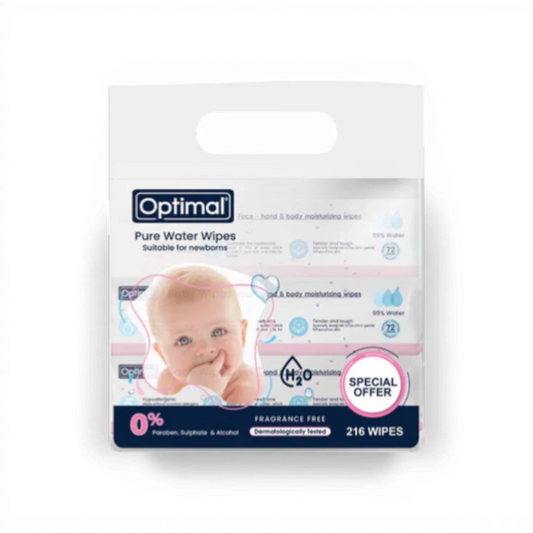 Optimal Pure Water Wipes – 216 Wipes (Special Offer Pack)
