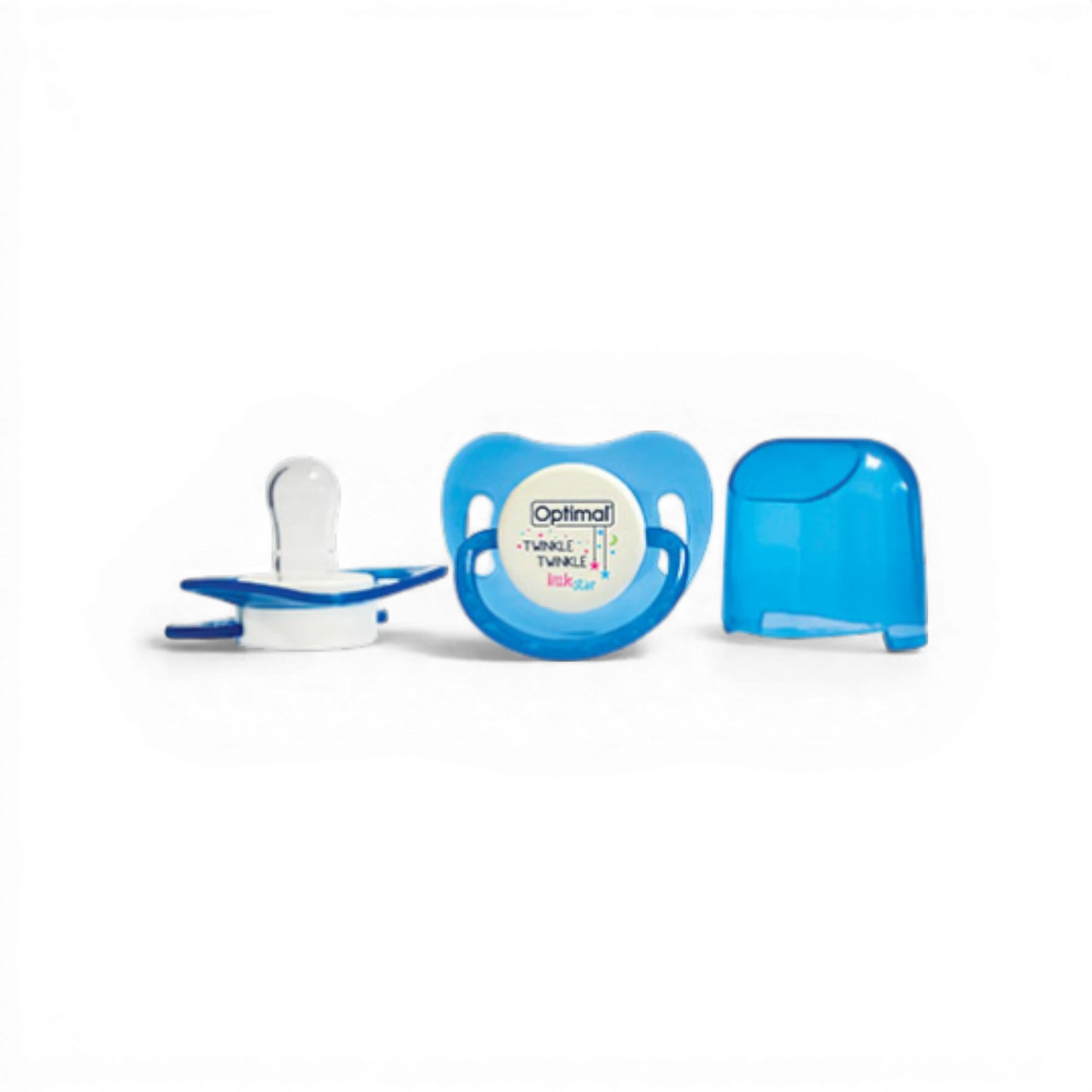 Optimal Orthodontic Silicone Pacifier – 0+ Months – Blue or Pink