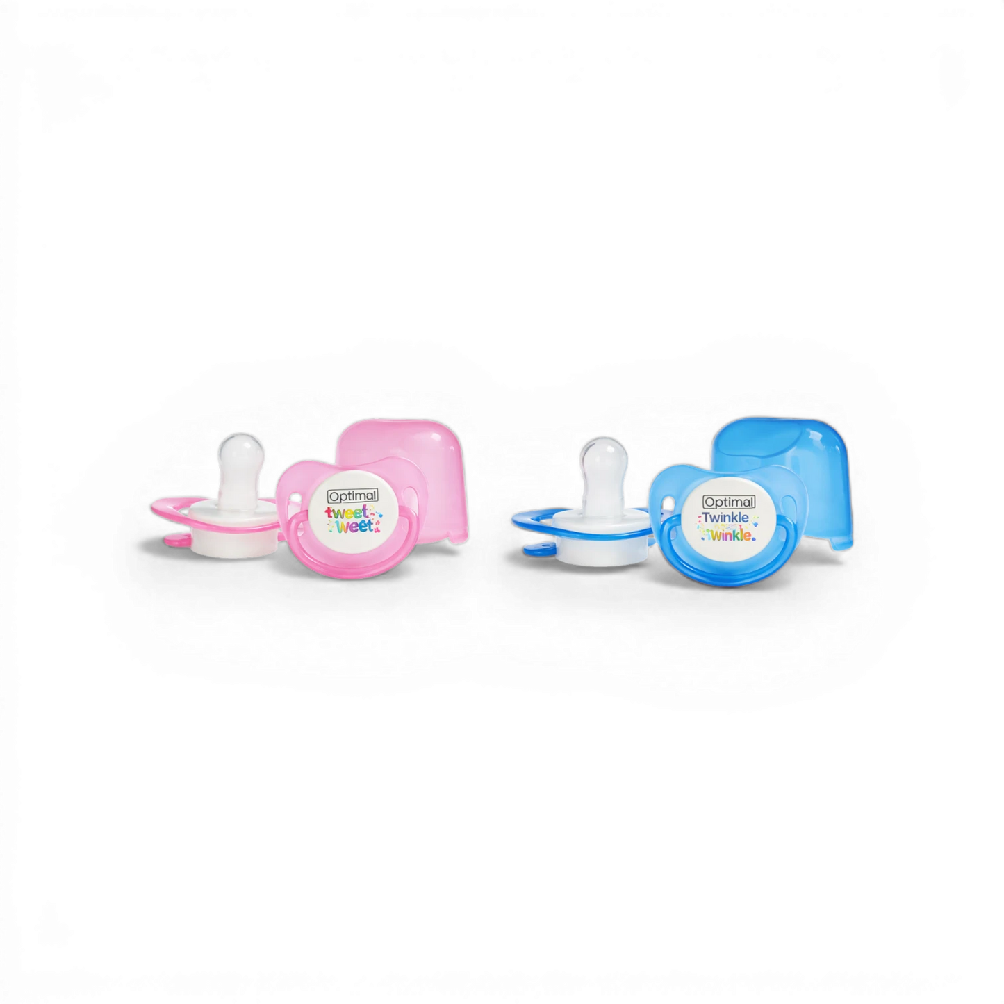 Optimal Orthodontic Silicone Pacifier – 0+ Months – Blue or Pink