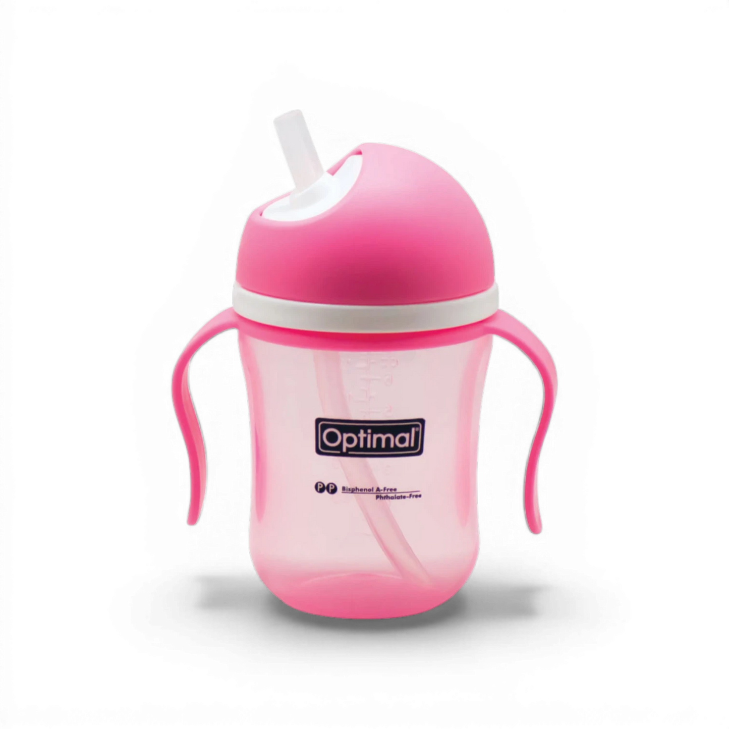 Optimal Swivel Head Drinking Bottle with Handle – 220 ml (12+ Months) – Pink