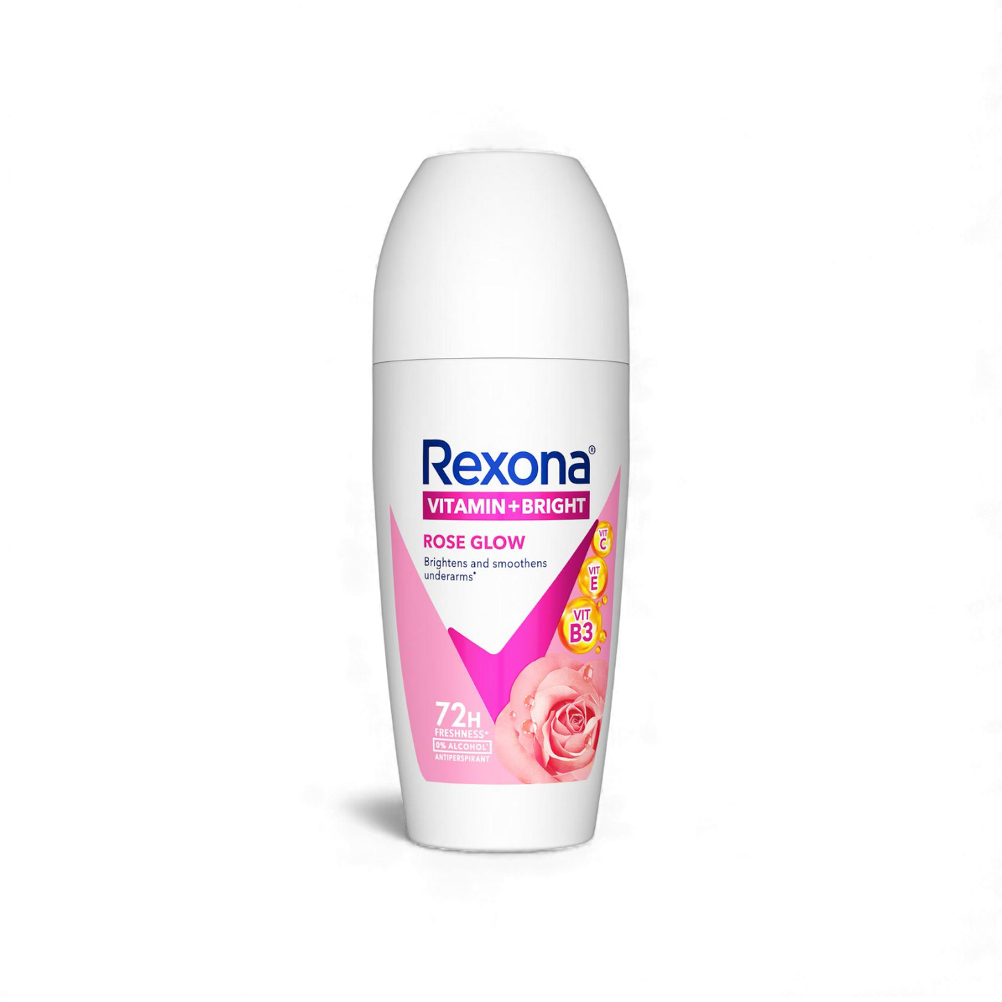 Rexona Vitamin And Bright Rose Glow Roll-On Deodorant - 50ml