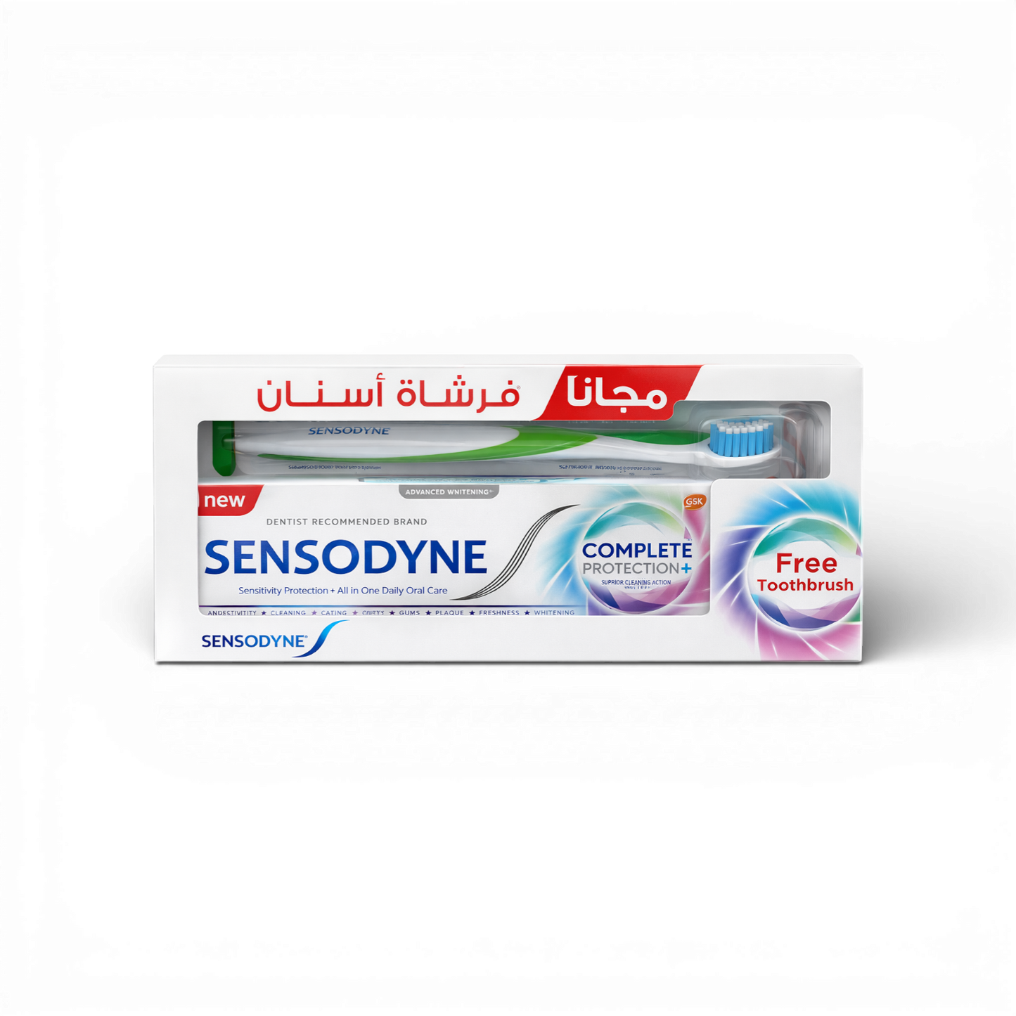 Sensodyne Complete Protection+ Toothpaste + Free Toothbrush – 75ml