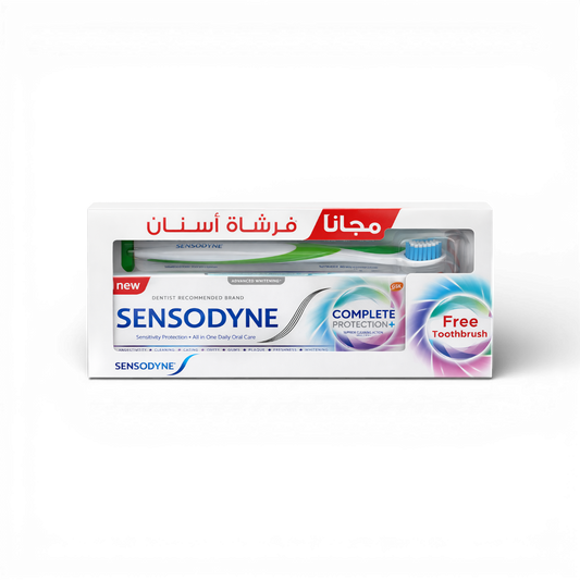 Sensodyne Complete Protection+ Toothpaste + Free Toothbrush – 75ml