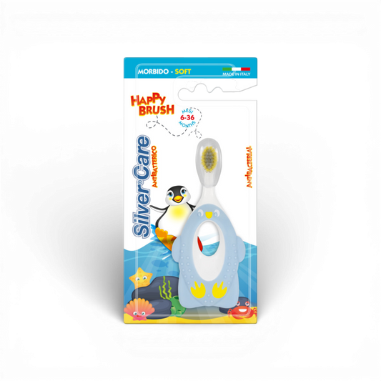 Silver Care Happy Brush Baby Toothbrush (Soft) 6–36 Months – Antibacterial