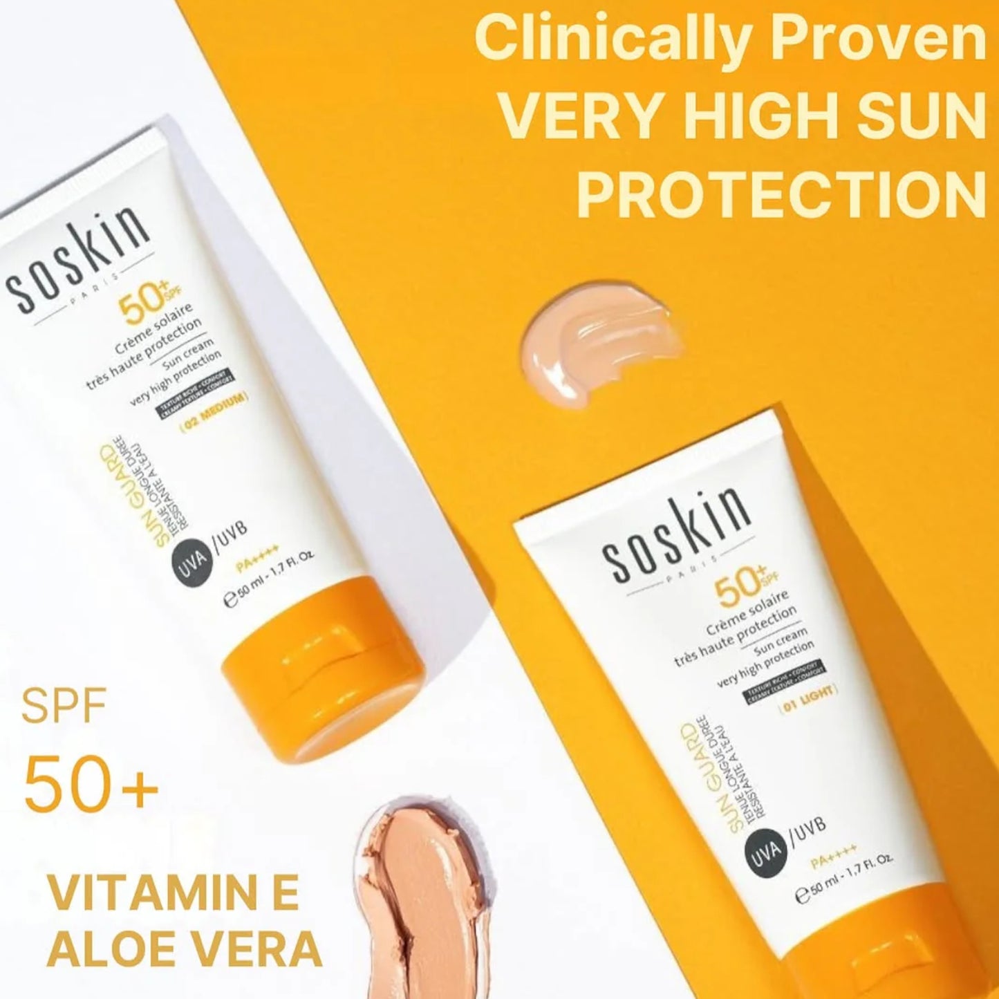 Soskin Sun Cream Tinted Light Shade - 40ml