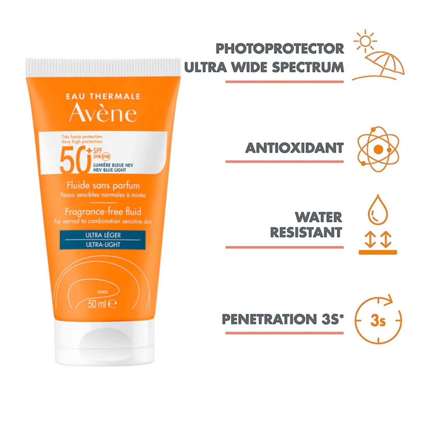 Avène SPF 50+ Ultra-Light Fluid 50ml