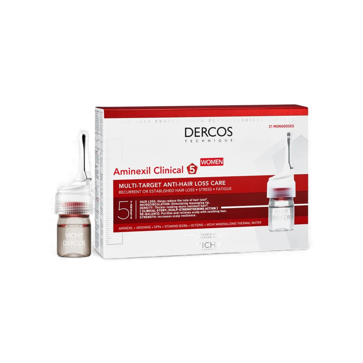 Vichy Dercos Aminexil Clinical 5 Anti-Hair Fall Treatment for Women – 6ml