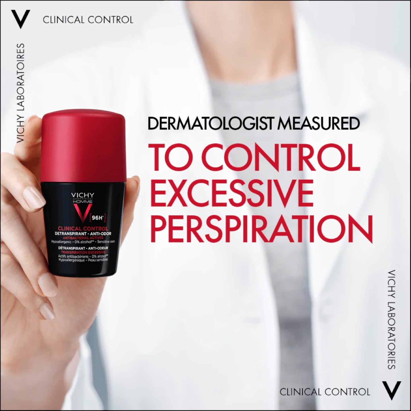 Vichy Homme Clinical Control 96H Anti-Perspirant Deodorant – 50ml