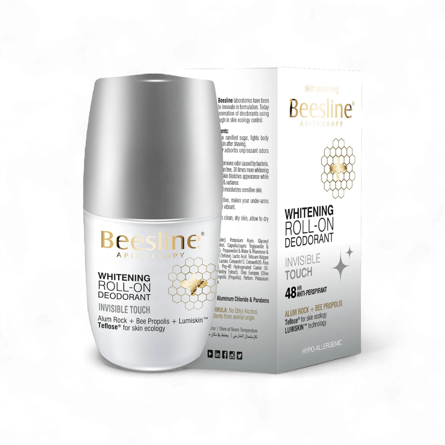 Beesline Whitening Roll-On Deodorant Invisible Touch - 50ml