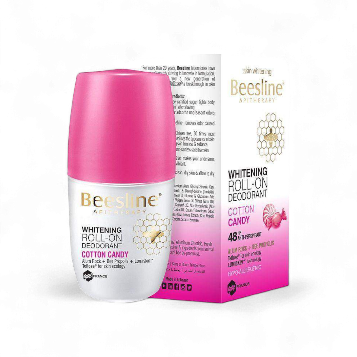 Beesline Whitening Roll-On Deodorant Cotton Candy - 50ml