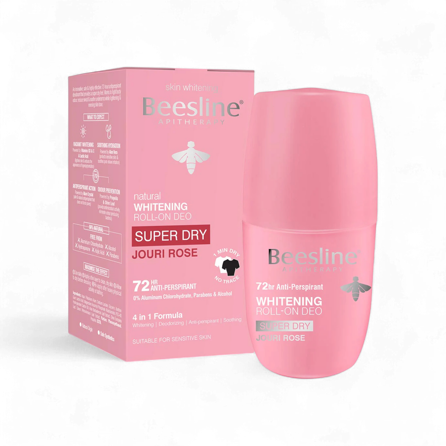 Beesline Whitening Roll-On Deodorant Super Dry Jouri Rose - 50ml